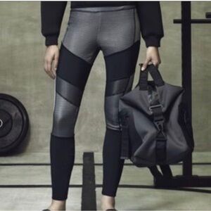 Alexander Wang &H M Black and Gray Panel Leggings